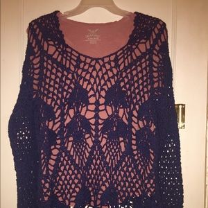 crocheted sweater tunic
